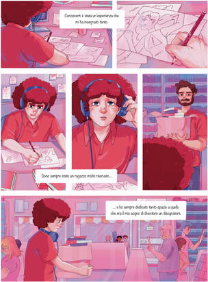 Comic page from *Libera*, digital drawing, 21 x 28 cm, 2024