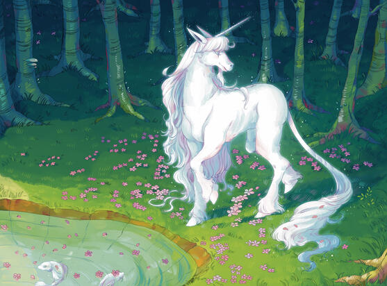 *March Unicorn*, digital illustration, 29,7 x 21 cm, 2024