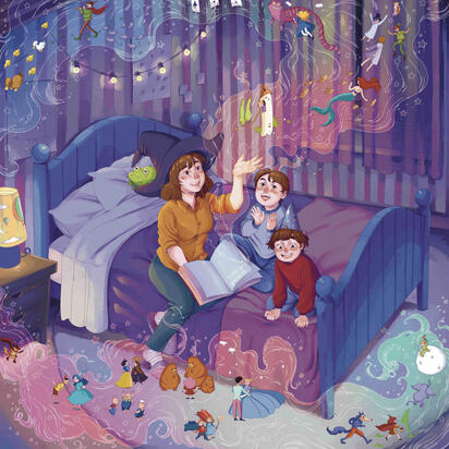 *Come per magia!*, digital illustration, 30 x 30 cm, 2024